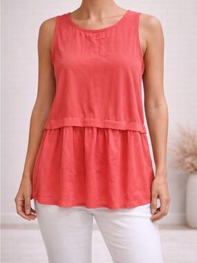 ✨ Cupcakes & Cashmere Coral Sleeveless Blouse | Feminine Chic Top ✨
